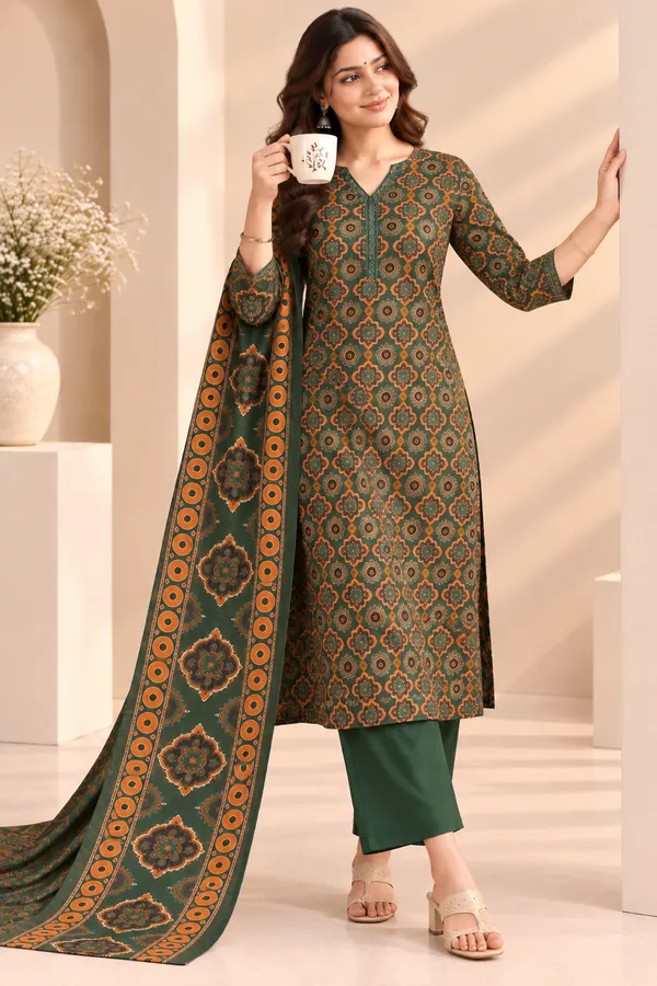 Akriti_oreng_reyon_kurti_set