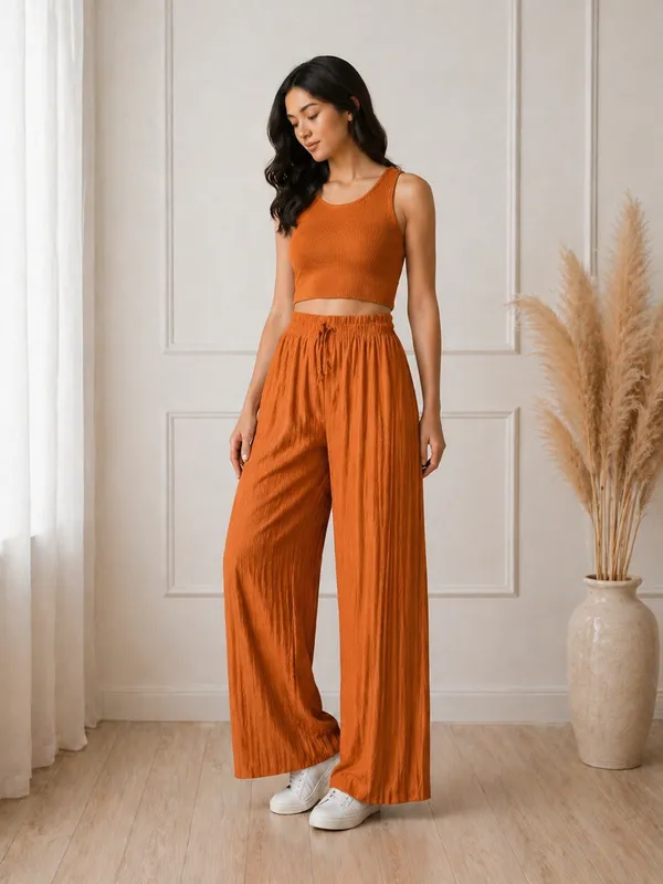Orange_Lycra_Sarina_Co-Ord_Set_For_Women