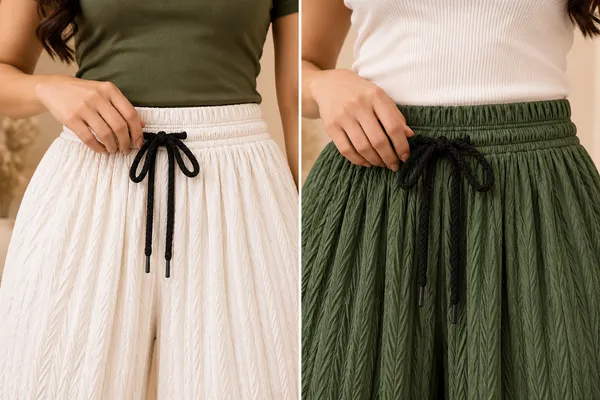 Olive_Green_&_White__khajoori_kiting_laycra_palazzo_Trouser_For_Women_(Pack_Of_2)