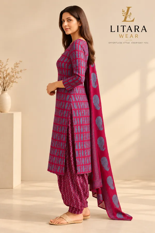 Riwaayat_wine_reyon_kurta_set_