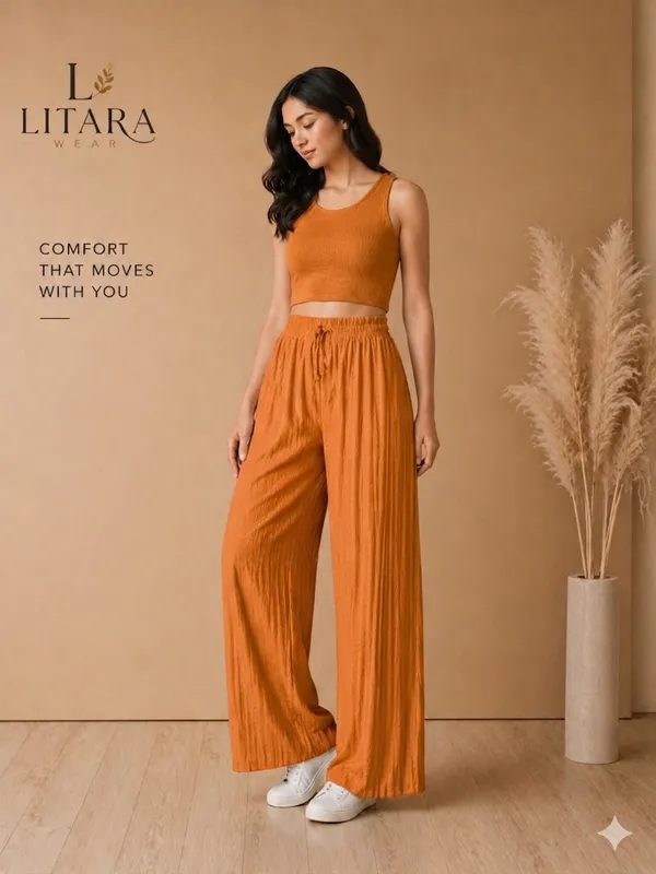 Orange_Lycra_Sarina_Co-Ord_Set_For_Women