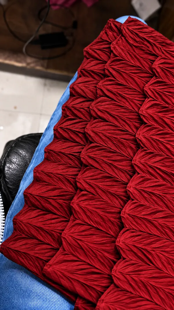 Red_khajoori_kniting_lycra__Pleated_palazzos__For_Women