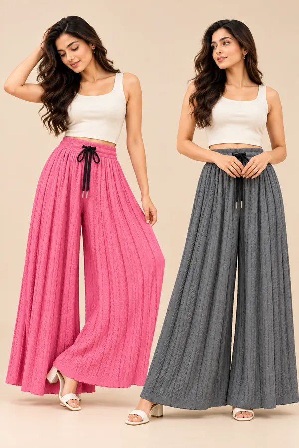 babypink_&gray_palazo_combo