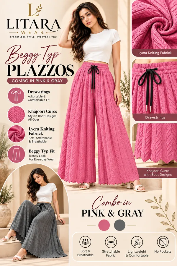 babypink_&gray_palazo_combo