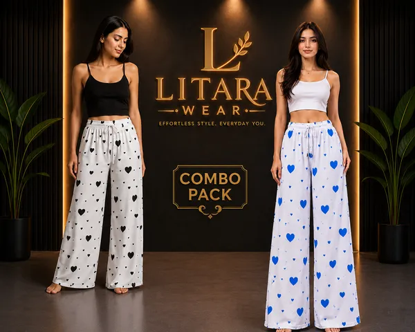 Lovey_Feel_Cotton_Palazzos_With_Heart_Print_For_Women_(Black_&_Blue)