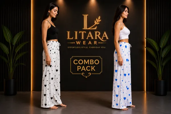 Lovey_Feel_Cotton_Palazzos_With_Heart_Print_For_Women_(Black_&_Blue)