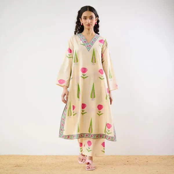 White_Cotton_Kurta_Set_With_Palazzo_And_Dupatta_For_Women