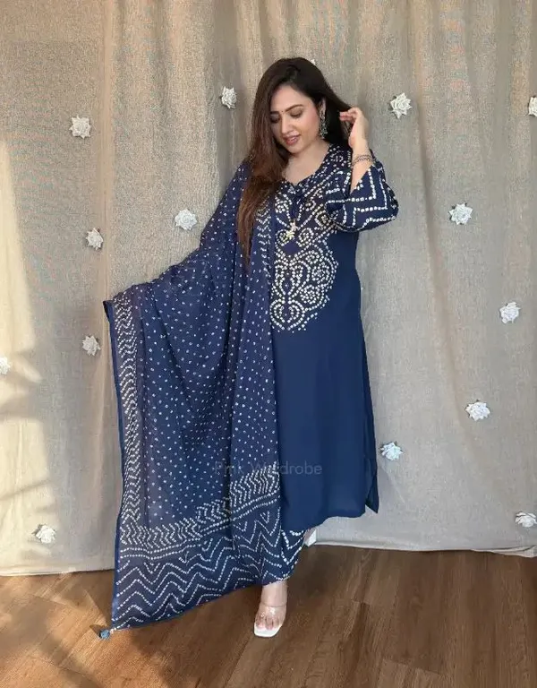 Navy_Blue_Cotton_Kurta_Set_For_Women