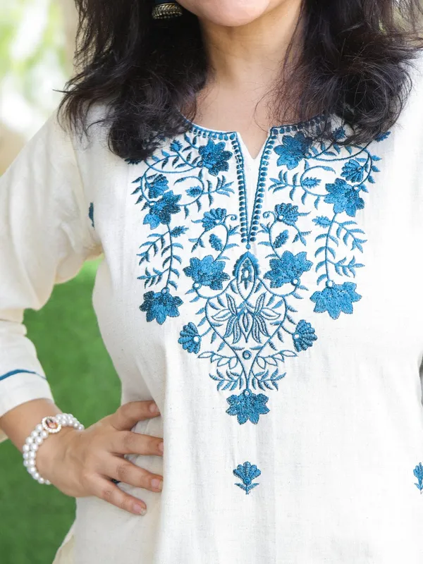 White_Cotton_Kurta_For_Women