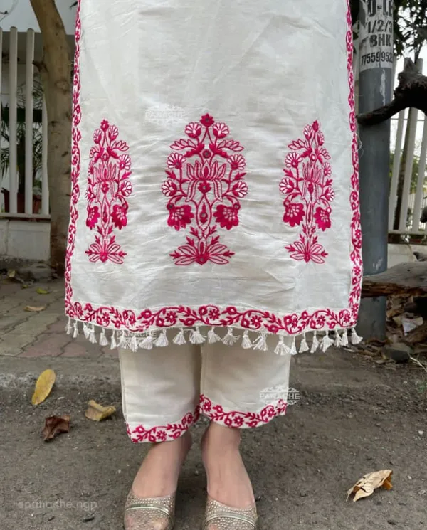 FabCotton_India_Women's_Off-White_Floral_Printed_Cotton_Kurta_Pant_Set_with_Dupatta