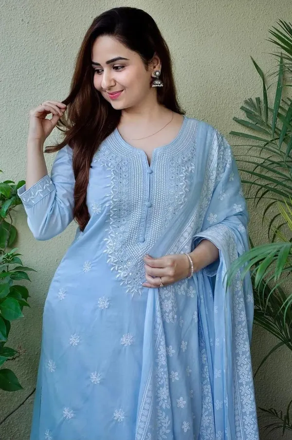 Blue_Cotton_Kurta_Set_With_Dupatta_For_Women