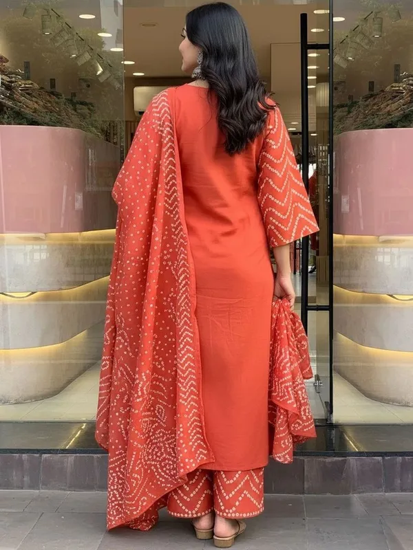 Orange_Cotton_Kurta_Set_For_Women