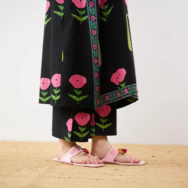 Black_Cotton__Kurta_Set_With_Dupatta_For_Women
