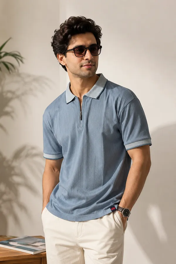 SELECTION_ZIPPER_COLLAR_TSHIRT