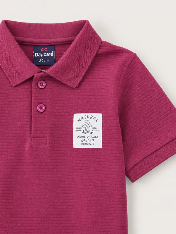 Maroon_Cotton_Rich_New_Corduroy_Knit_T-Shirt_For_Boys