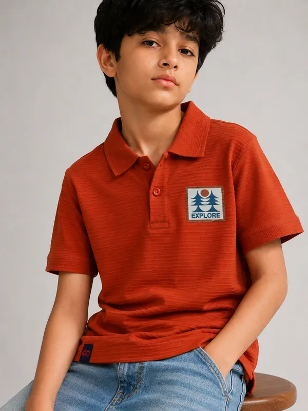 Rust_Cotton_Rich_New_Corduroy_Knit_T-Shirt_For_Boys