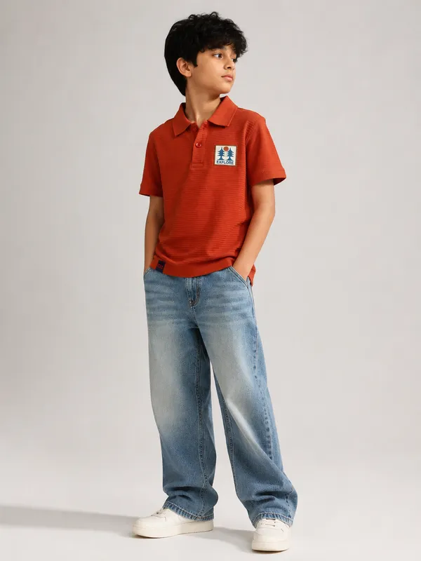 Rust_Cotton_Rich_New_Corduroy_Knit_T-Shirt_For_Boys