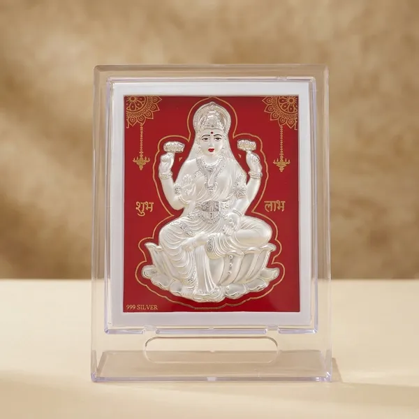 999_Silver_Lakshmi_Goddess_Frame_-_Religious_Wall_Decor