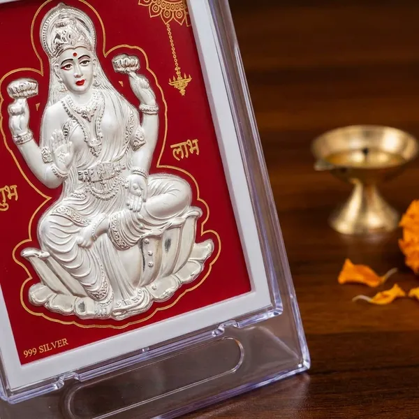 999_Silver_Lakshmi_Goddess_Frame_-_Religious_Wall_Decor