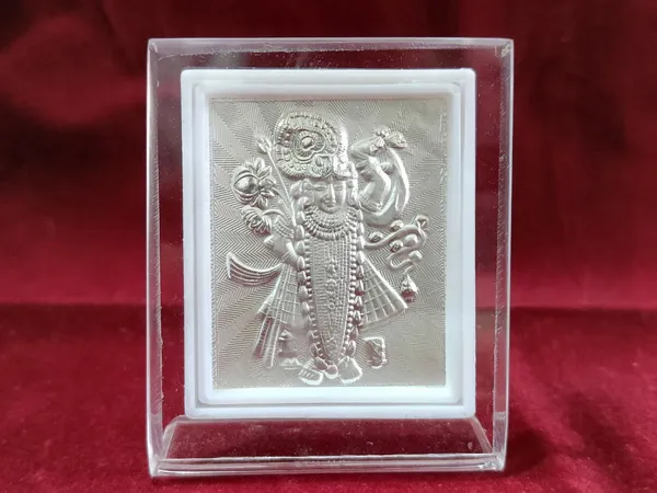 Shrinathji_Silver_Plated_Religious_Frame_With_Stand