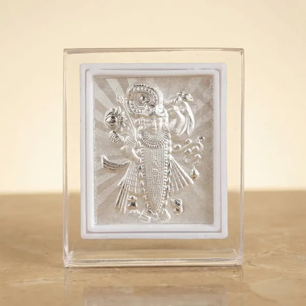Shrinathji_Silver_Plated_Religious_Frame_With_Stand