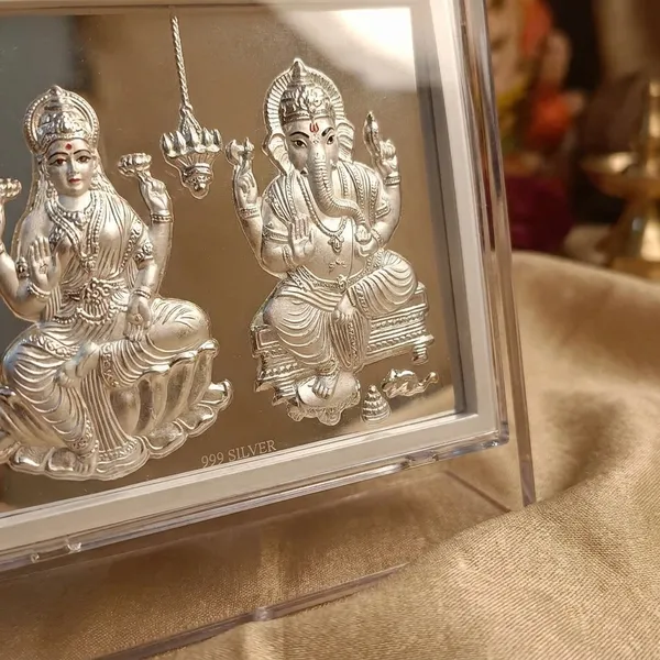 Shubh_Labh_Lakshmi_Ganesh_Silver_Foil_Frame