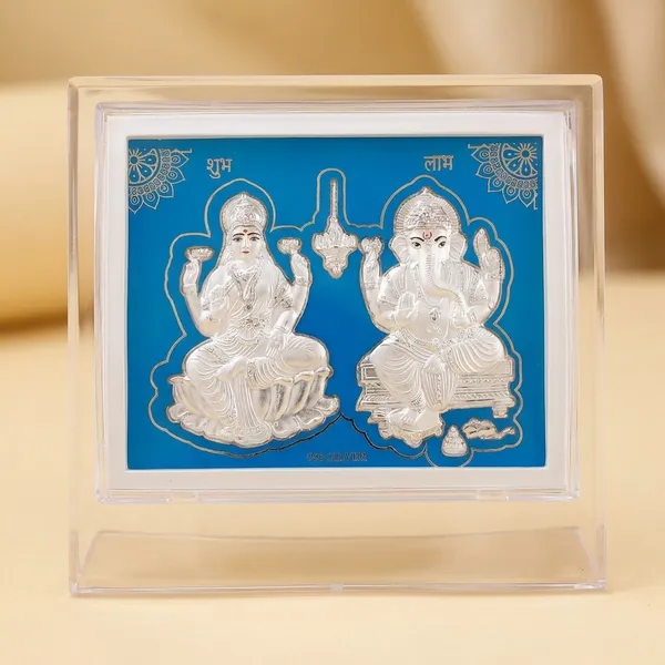 Shubh_Labh_Lakshmi_Ganesh_Silver_Foil_Frame