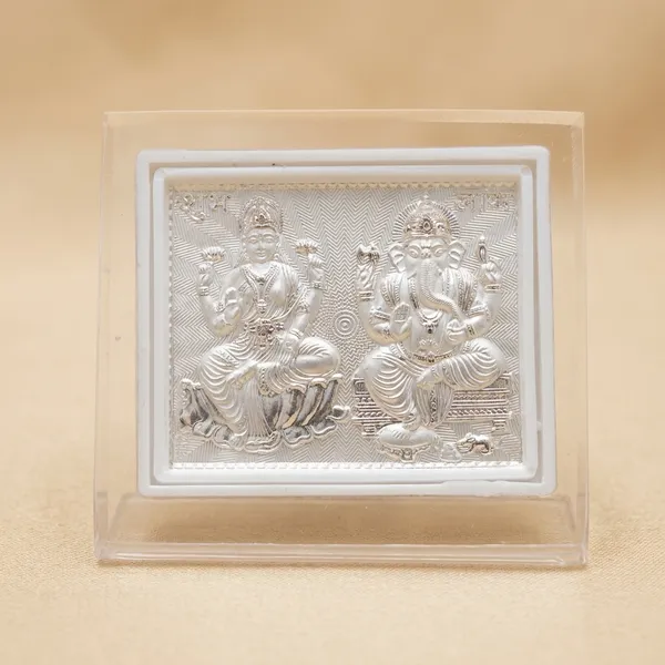 Silver_Plated_Lakshmi_Ganesha_Religious_Frame