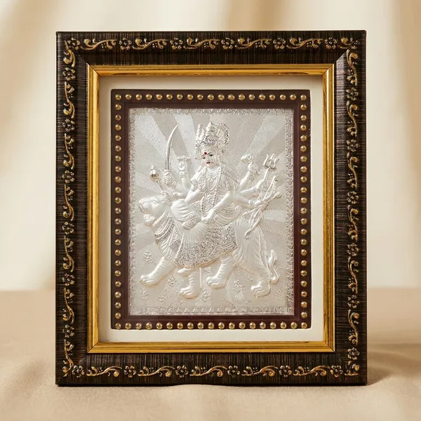 Goddess_Durga_Silver_Embossed_Wall_Frame_-_Religious_Home_Decor