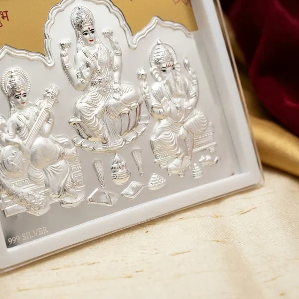 999_Silver_Lakshmi_Ganesha_Saraswati_Framed_Religious_Wall_Art