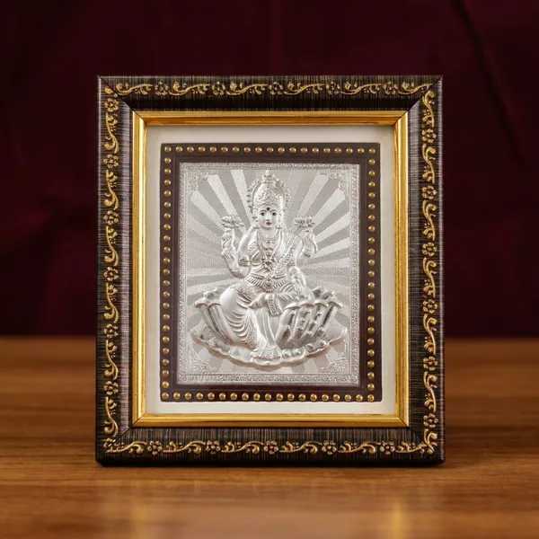 Silver_Embossed_Goddess_Lakshmi_Wall_Frame