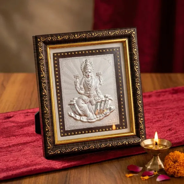 Silver_Embossed_Goddess_Lakshmi_Wall_Frame