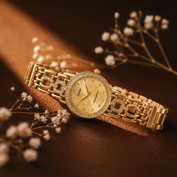 Luxury_Gold_Chain_Link_Watch_With_Decorative_Crystal