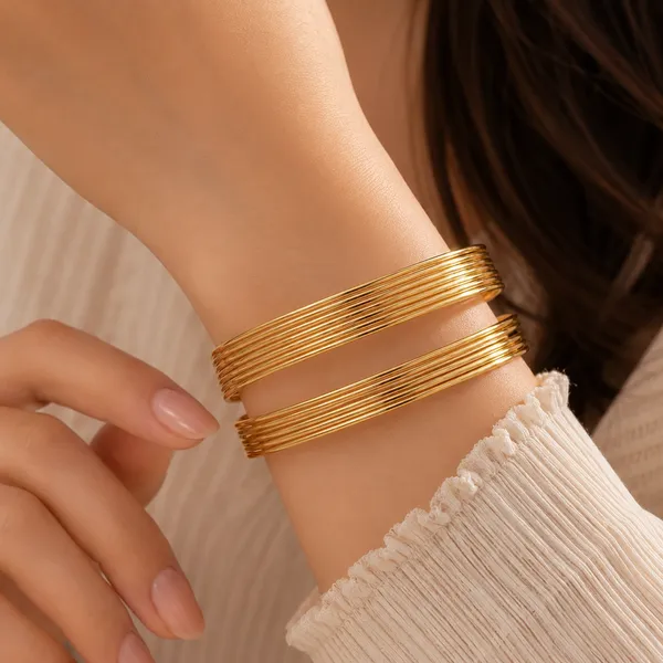 Gold_Tone_Multi_Strand_Adjustable_Cuff_Bangle_Bracelet