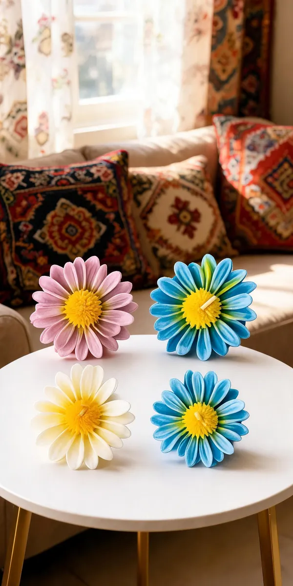 Multicolour_Daisy_Artificial_Decorative_Flowers_-_Pack_of_4