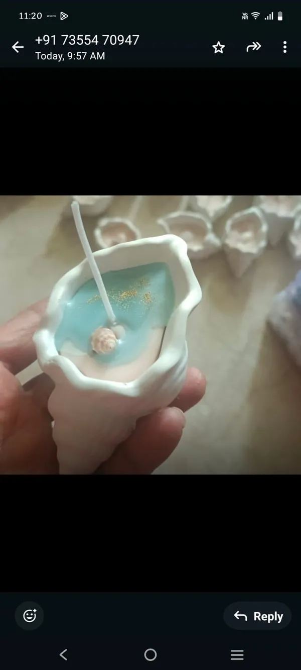 Wax_Decorative_Shell_Shape_Candle