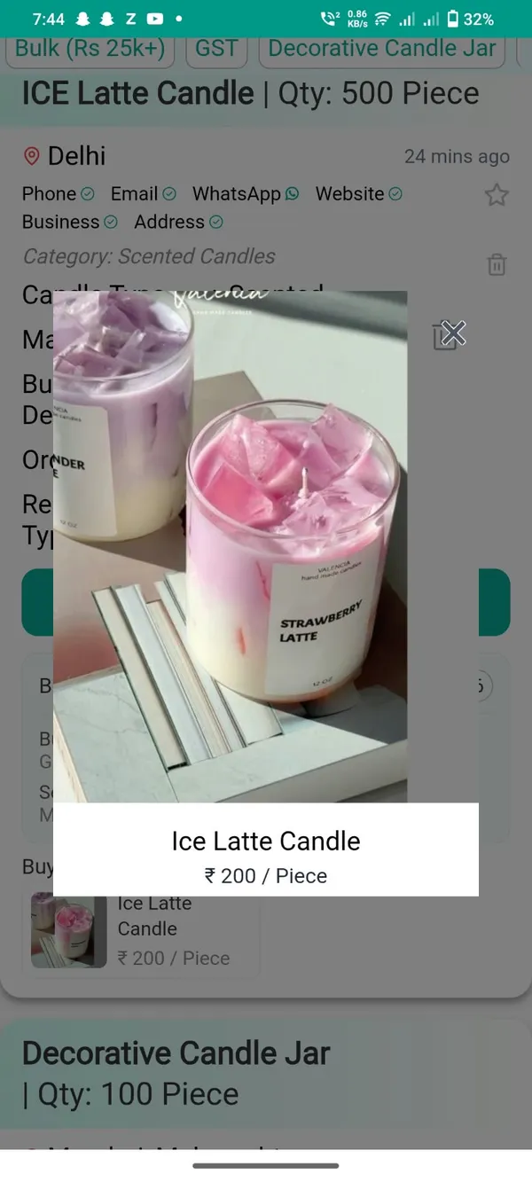 Glass_Decorative_Strawberry_Latte_Candle
