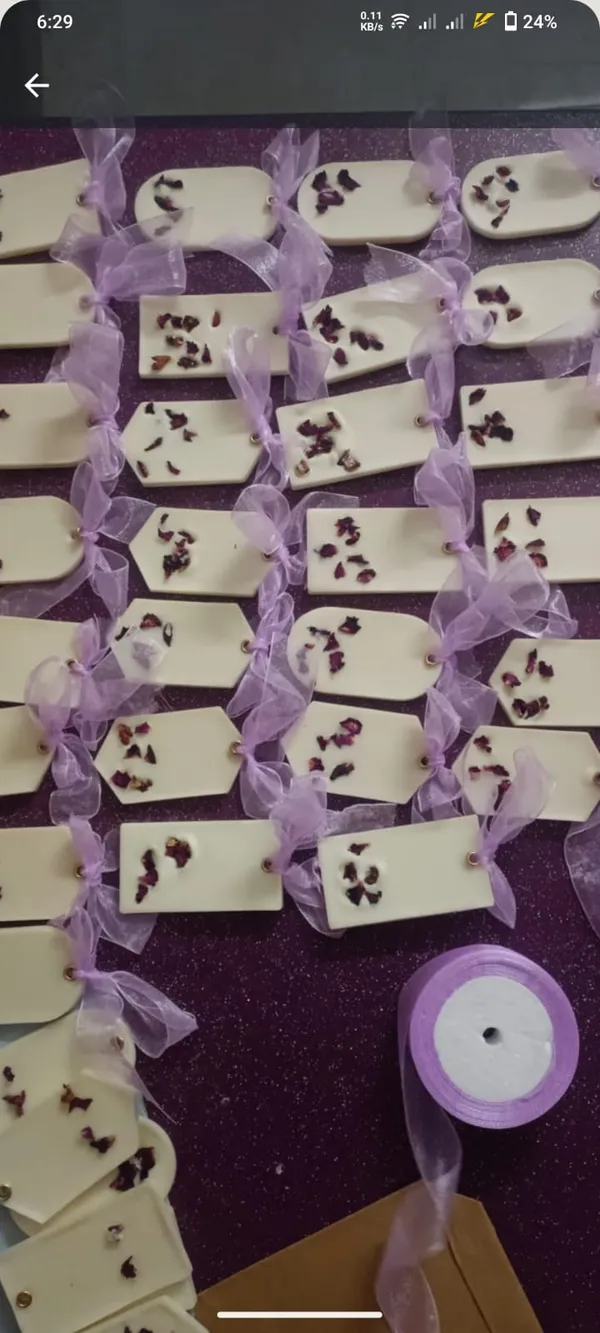 VIMIS_Soy_Wax_Sachets/Car_Freshner/Closet_Freshner_With_Dry_Flower_Rose_Fragrance_Pack_of_2