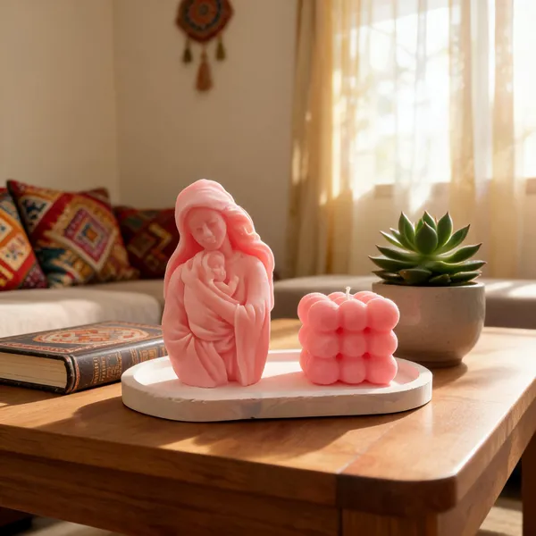 Wax_Decorative_Figurine_Bubble_Cube_Candle_Set