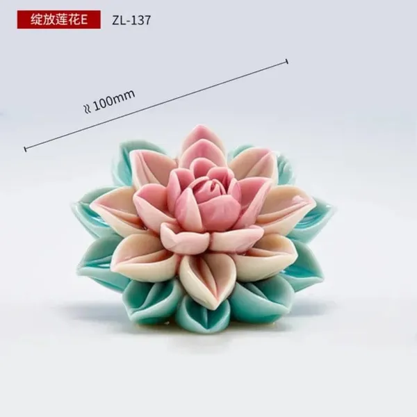 Pink_And_Green_Lotus_Flower_Decorative_Showpiece