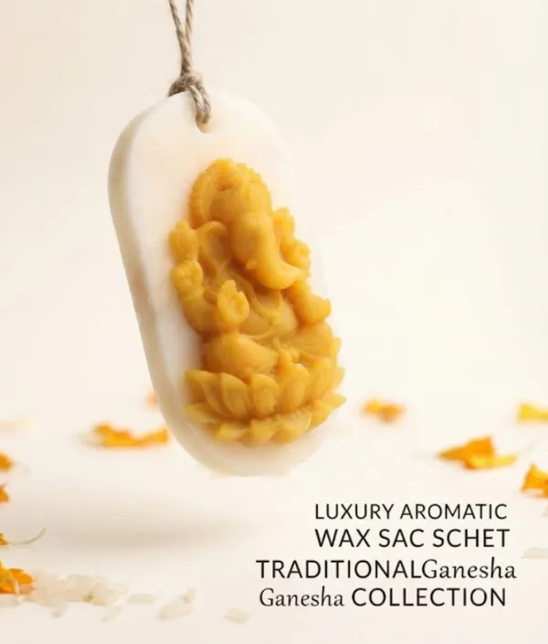 White_Ganesha_Aromatic_Wax_Sachet