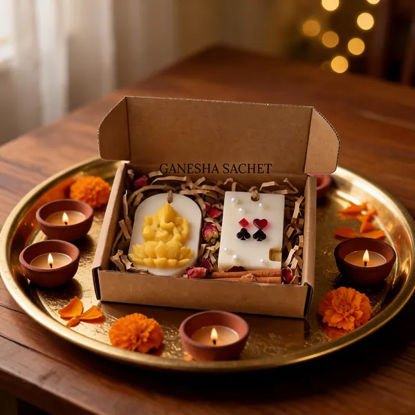 Wax_Diwali_Ganesha_And_Card_Suits_Aromatic_Sachet_Gift_Set