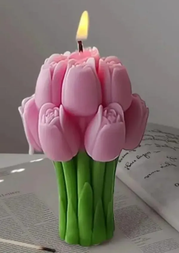 Pink_Lotus_Floral_Decorative_Candle
