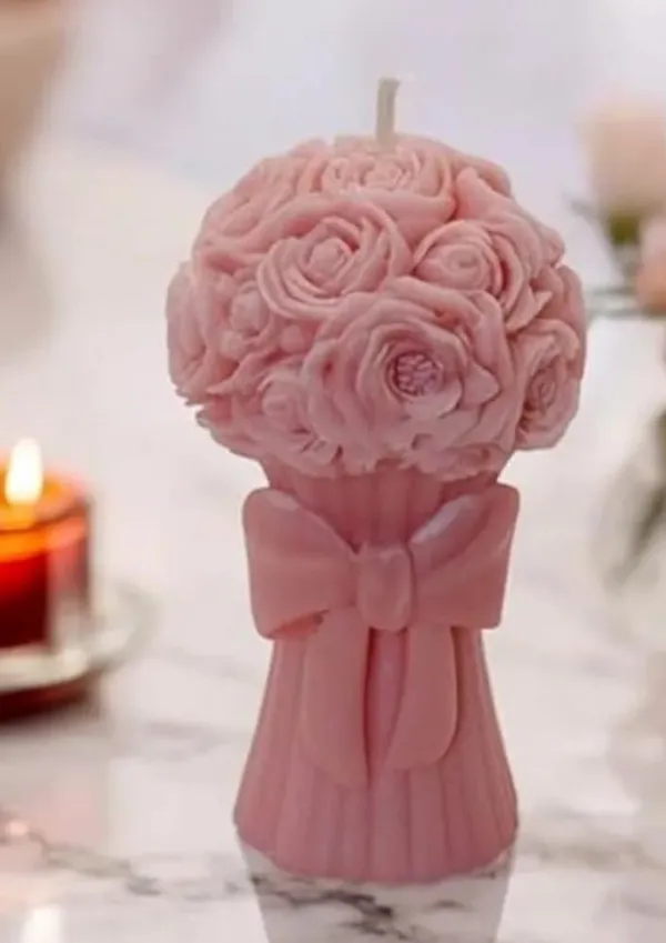 Wax_Floral_Rose_Bouquet_Candle