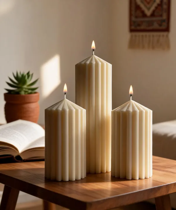Wax_Modern_Ribbed_Pillar_Candle_Set_Pack_Of_3