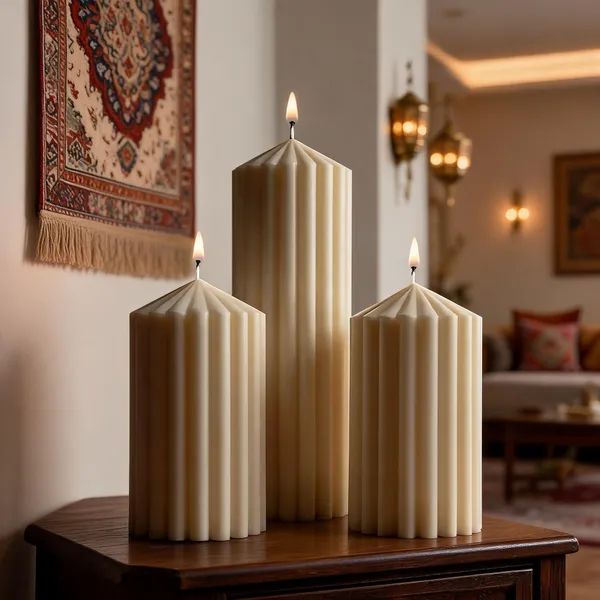 Wax_Modern_Ribbed_Pillar_Candle_Set_Pack_Of_3