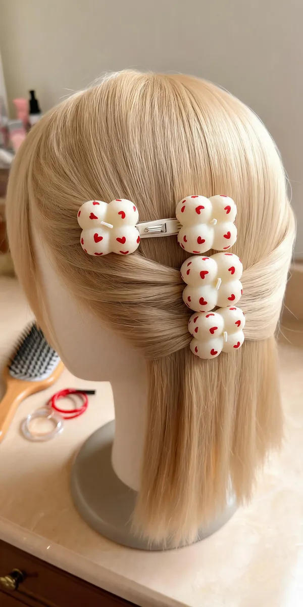Cream_Floral_Heart_Print_Hair_Clips_For_Women_-_Pack_of_4