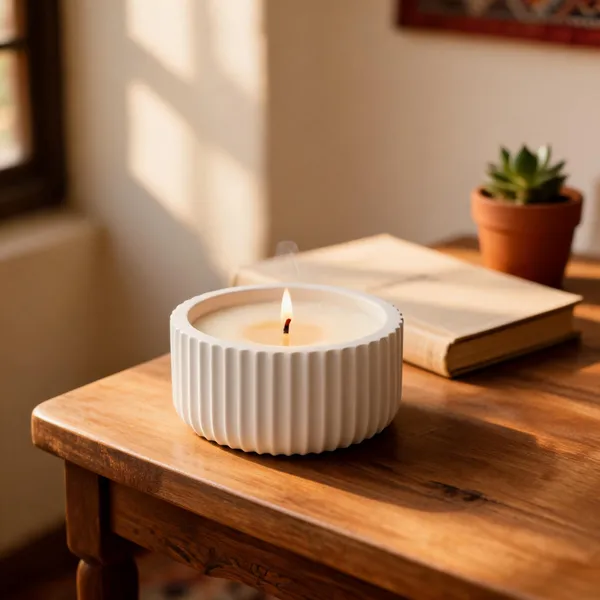 Wax_Contemporary_Ribbed_Pillar_Decorative_Candle