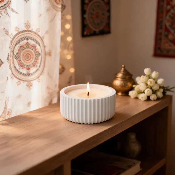 Wax_Contemporary_Ribbed_Pillar_Decorative_Candle