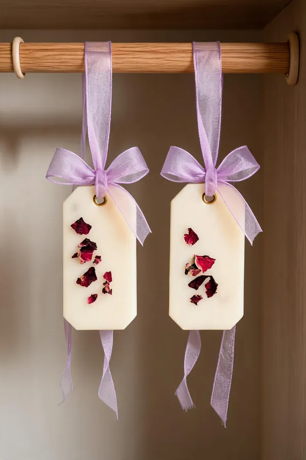 VIMIS_Soy_Wax_Sachets/Car_Freshner/Closet_Freshner_With_Dry_Flower_Rose_Fragrance_Pack_of_2